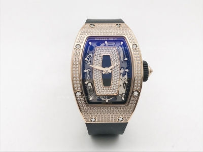 RM07-01 Crested Diam RG/RU Blk/Blk Skele ZF CRMA2