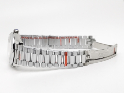 DayDate 36mm Wt 904L Flt SS/SS Blue/Rm QF VR3255