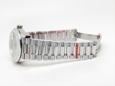 DayDate 36mm Wt 904L Flt SS/SS Grey/Rm QF VR3255