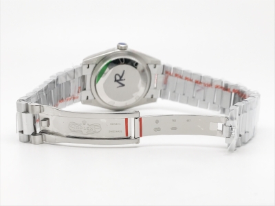 DayDate 36mm Wt 904L Flt SS/SS Grey/Rm QF VR3255