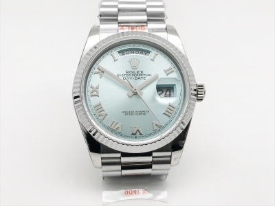 DayDate 36mm Wt 904L Flt SS/SS I-Blue/Rm QF VR3255