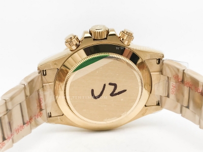 Daytona 116508 904L YG/YG Blk/Gold/Stk QF V3 SH4130