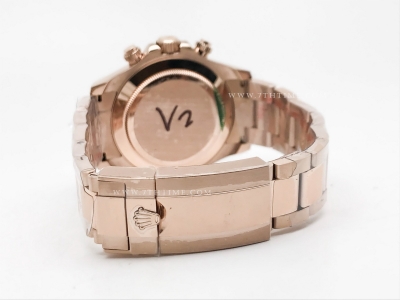 Daytona 116505 904L RG/RG Met/Stk QF V3 SH4130