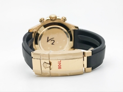 Daytona 116518 904L YG/RU White/Stk QF V3 SH4130