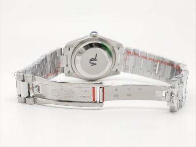 DayDate 36mm Wt 904L Flt SS/SS Grey/Stk QF VR3255