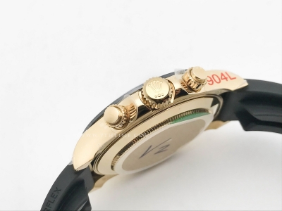 Daytona 116518 904L YG/RU Blk/Stk QF V3 SH4130