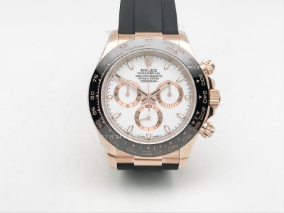 Daytona 116515 904L RG/RU Wht/Wht/Stk QF V3 SH4130