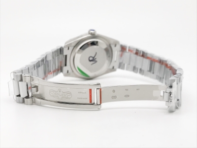 DayDate 36mm Wt 904L Flt SS/SS Silv/Dia QF VR3255