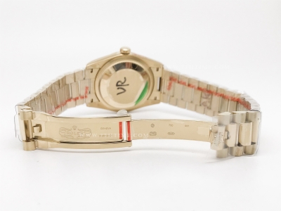 DayDate 36mm Wt 904L Flt YG/YG Silv/Rm QF VR3255