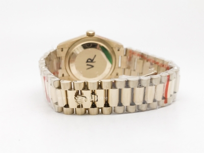 DayDate 36mm Wt 904L Flt YG/YG Silv/Stk QF VR3255