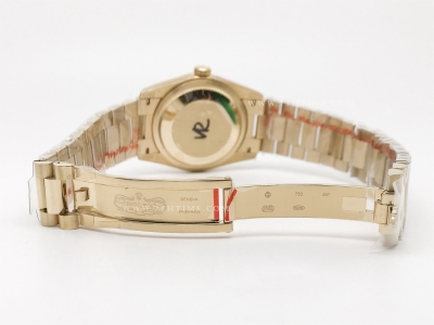 DayDate 36mm Wt 904L Flt YG/YG Gold/Stk QF VR3255