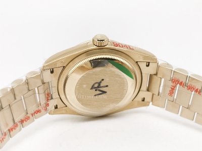 DayDate 36mm Wt 904L Flt YG/YG Green/Bag QF VR3255