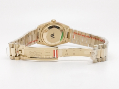 DayDate 36mm Wt 904L Flt YG/YG G-Green/Dia QF VR3255