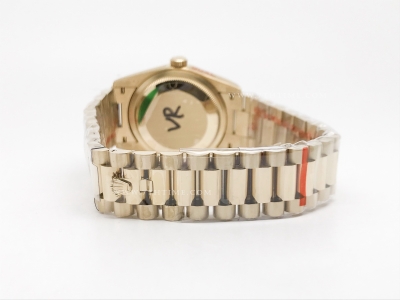 DayDate 36mm Wt 904L Flt YG/YG Silv/Dia QF VR3255