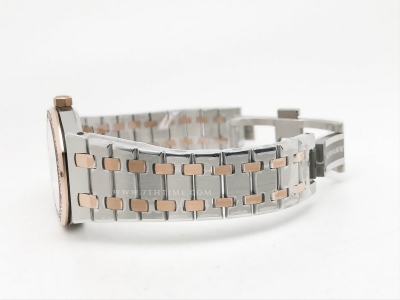 Royal Oak Ladies 67651SR Dia RG/SS Wht/Stk ZF Sw Qtz