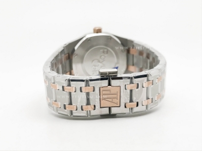 Royal Oak Ladies 67651SR Dia RG/SS Wht/Stk ZF Sw Qtz