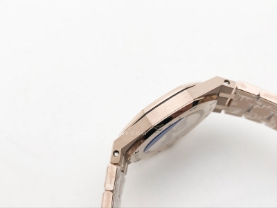 Royal Oak Ladies 67651OR Dia RG/RG Blue/Stk ZF Sw Qtz