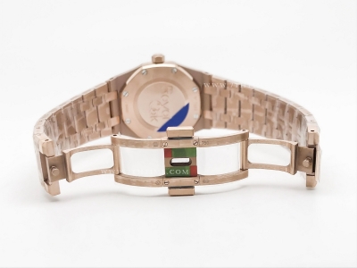 Royal Oak Ladies 67651OR Dia RG/RG Blue/Stk ZF Sw Qtz