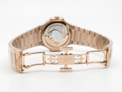 Nautilus Ladies 7118 35mm Dia RG/RG Wht/Stk PPF A324