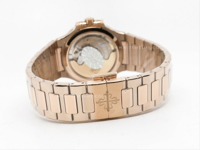 Nautilus Ladies 7118 35mm Dia RG/RG Wht/Stk PPF A324