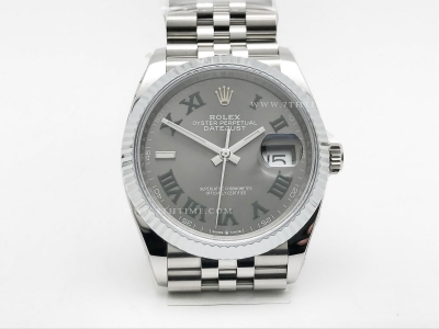 DJ 36mm Jub Flt 904L SS/SS Gry/Rm AR+ VR3235