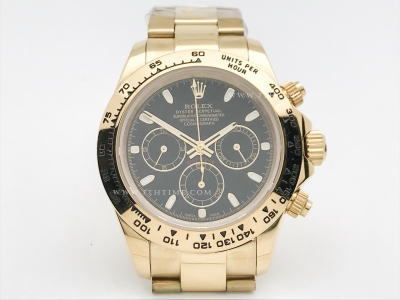 Daytona 116528 YG/YG Blk/Stk GDF A3836