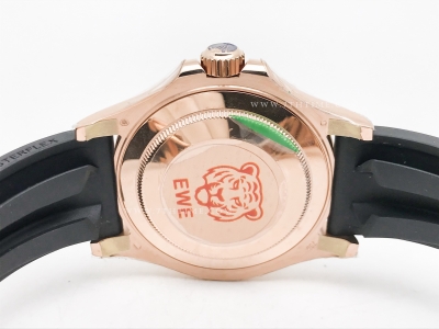 YachtMaster 126655 40mm 316F RG/RU Blk EWE A3235