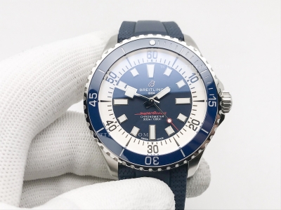 Superocean 44mm Blue SS/RU Blue TF Asia 2824