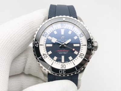 Superocean 44mm Blk SS/RU Blue TF Asia 2824