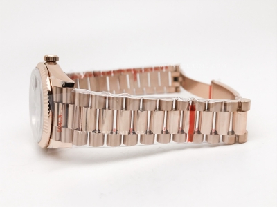 DayDate 36mm 128235 Wt 904L Flt RG/RG Grey/Stk QF VR3255