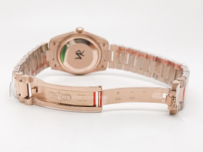 DayDate 36mm 128235 Wt 904L Flt RG/RG B-Grn/Bagu QF VR3255