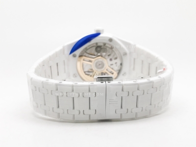 Royal Oak 41mm 15500 Wht CER/CER Blk APSF A4302