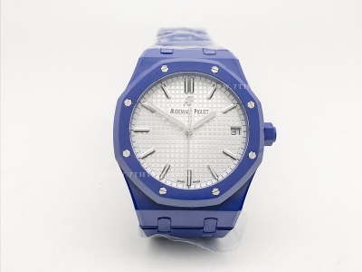 Royal Oak 41mm 15500 Blue CER/CER Silv APSF A4302
