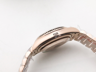 DayDate 36mm Wt 904L Flt RG/RG Grey/Dia QF VR3255