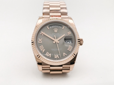 DayDate 36mm Wt 904L Flt RG/RG Grey/Rm QF VR3255