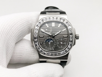 Nautilus Moon Phase 5722 Dia SS/LE Grey PPF A240