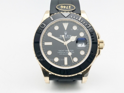 YachtMaster 226658 42mm Wt YG/RU Blk KF VR3235