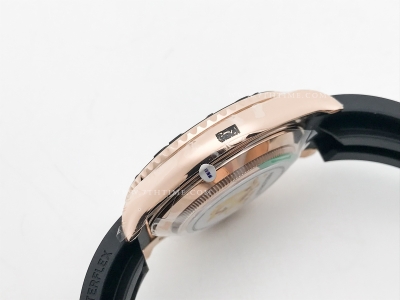 YachtMaster 126655 40mm Wt RG/RU Blk KF VR3235