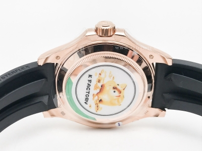 YachtMaster 126655 40mm Wt RG/RU Blk KF VR3235