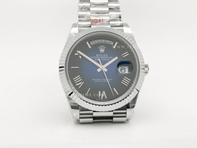 DayDate 40mm 904L Flt Wt SS/SS O-Blue/Rm Noob A2836