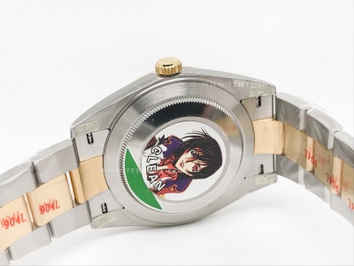 DJ2 41mm Oys Flt 904L YG/SS Gold/Stk Clean VR3235