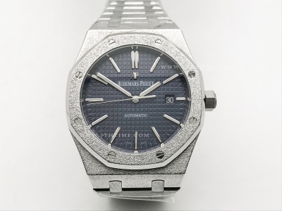 Royal Oak 15410 Frosted SS/SS Blue APSF A3120