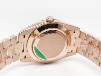 DayDate 228235 40mm 904L Flt Wt RG/RG Brn/Stk Noob A2836