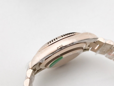 DayDate 228235 40mm 904L Flt Wt RG/RG M-Wht/Dia Noob A2836