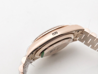 DayDate 40mm Flt Dia RG/RG Blue/Dia BPF A2836