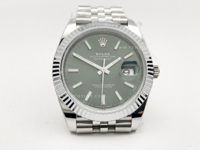 DJ2 126334 41mm Jub Flt 904L SS/SS Grn/Stk JQF VR3235