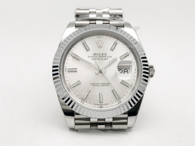 DJ2 126334 41mm Jub Flt 904L SS/SS Silv/Stk JQF VR3235