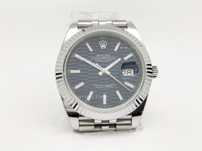 DJ2 126334 41mm Jub Flt 904L SS/SS Blue-P/Stk JQF VR3235