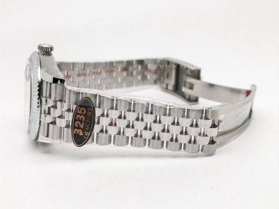 DJ 126234 36mm Jub Flt 904L SS/SS Grey/Stk JQF VR3235