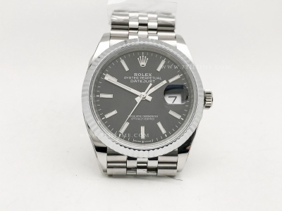 DJ 126234 36mm Jub Flt 904L SS/SS Blk/Stk JQF VR3235